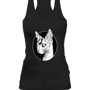 Occult Black Metal Sphynx Cat I Goth and Death Metal Graphic T Shirt