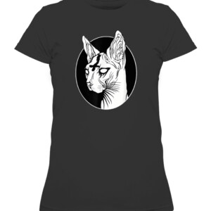 Occult Black Metal Sphynx Cat I Goth and Death Metal Graphic T Shirt