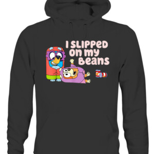 I Slipped On My Beans T Shirt CAUH black front.jpg
