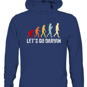 Funny Let's Go Darwin shirt Charles Darwin quote Evolution T Shirt CAUH navy front.jpg