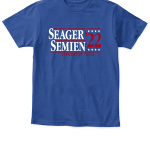 SEAGER SEMIEN '22 STRAIGHT UP TEXAS SHIRT Corey Seager Marcus Semien Texas Rangers APKT royal front.jpg