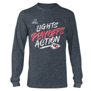 CHIEFS LIGHT PLAYOFF ACTION T Shirt 2021 AFC West Division Champions Kansas City Chiefs Longsleeve
