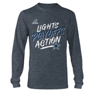 COWBOYS LIGHT PLAYOFF ACTION SHIRT 2021 NFC East Division Champions Dallas Cowboys Longsleeve