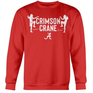 CRIMSON CRANE SHIRT JAMESON WILLIAMS JOHN METCHIE III Alabama Crimson Tide Crewneck