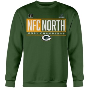 Packers 2021 NFC North Division Champions T Shirt Green Bay Packers Crewneck