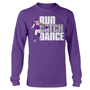RUN CATCH DANCE SHIRT JUSTIN JEFFERSON Minnesota Vikings Longsleeve