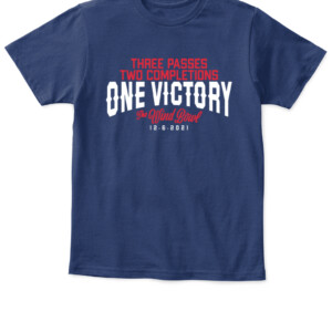 THE WIND BOWL SHIRT THREE PASSES TWO COMPLETIONS ONE VICTORY THE WIND BOWL SHIRT New England Patriots APKT navy front.jpg