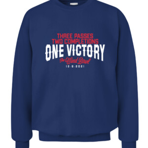 THE WIND BOWL SHIRT THREE PASSES TWO COMPLETIONS ONE VICTORY THE WIND BOWL SHIRT New England Patriots CACS navy front.jpg