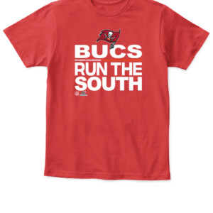 BUCS RUN THE SOUTH SHIRT 2021 NFC South Division Champions Tampa Bay Buccaneers APKT red front.jpg