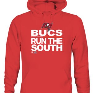 BUCS RUN THE SOUTH SHIRT 2021 NFC South Division Champions Tampa Bay Buccaneers CAUH red front.jpg