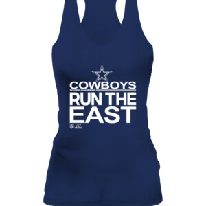 COWBOYS RUN THE EAST SHIRT 2021 NFC East Division Champions Dallas Cowboys CAWT navy front.jpg