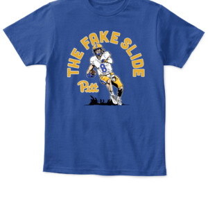 THE FAKE SLIDE SHIRT Kenny Pickett Pittsburgh Panthers APKT royal front.jpg