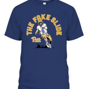 THE FAKE SLIDE SHIRT Kenny Pickett Pittsburgh Panthers CABT navy front.jpg