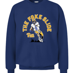 THE FAKE SLIDE SHIRT Kenny Pickett Pittsburgh Panthers CACS navy front.jpg