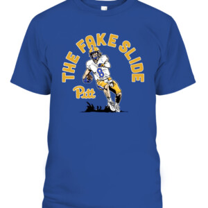 THE FAKE SLIDE SHIRT Kenny Pickett Pittsburgh Panthers CAPT royal front.jpg