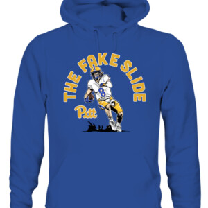 THE FAKE SLIDE SHIRT Kenny Pickett Pittsburgh Panthers CAUH royal front.jpg