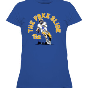 THE FAKE SLIDE SHIRT Kenny Pickett Pittsburgh Panthers CAWTS royal front.jpg