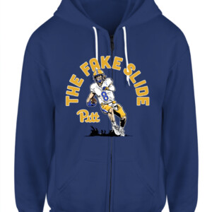 THE FAKE SLIDE SHIRT Kenny Pickett Pittsburgh Panthers CAZH navy front.jpg