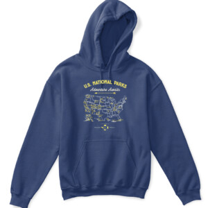 62 National Parks Map Gifts US Park Vintage Camping Hiking T Shirt All 62 National Parks Co APKH navy front.jpg