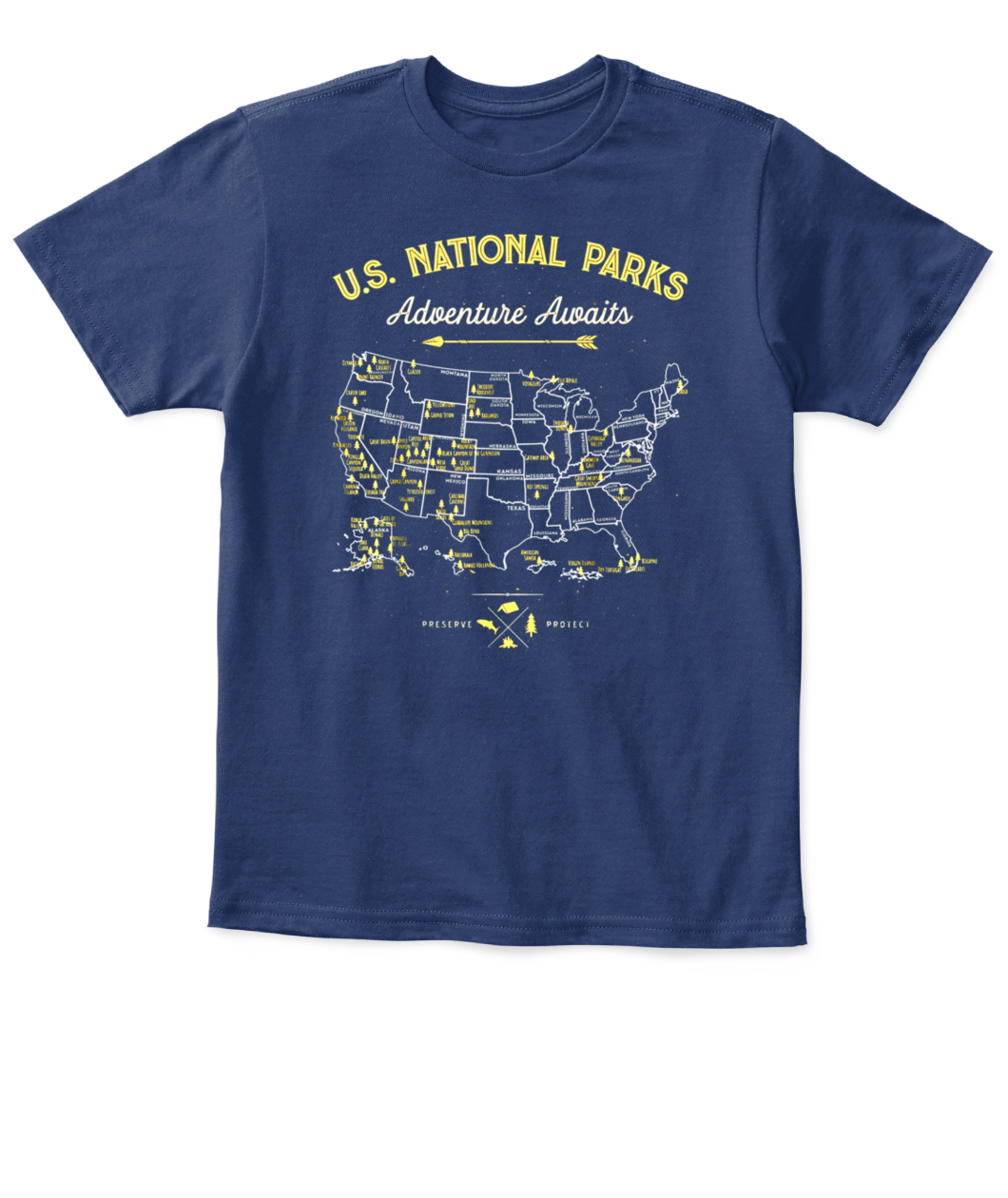 62 National Parks Map Gifts US Park Vintage Camping Hiking T-Shirt All 62 National Parks Co-APKT-navy-front.jpg 62 National Parks Map Gifts US Park Vintage Camping Hiking T Shirt All 62 National Parks Co APKT navy front.jpg
