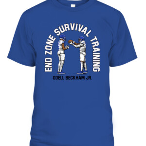 END ZONE SURVIVAL TRAINING SHIRT ODELL BECKHAM JR Los Angeles Rams CAPT royal front.jpg