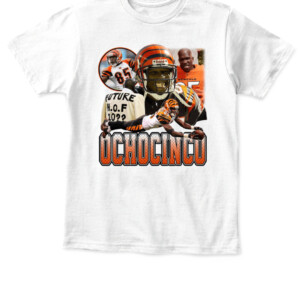 Chad Johnson OCHOCINCO SHIRT Tee Higgins Cincinnati Bengals APKT white front.jpg