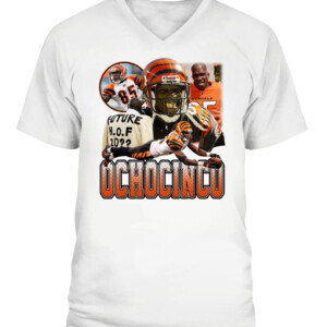 Chad Johnson OCHOCINCO SHIRT Tee Higgins Cincinnati Bengals CAVN white front.jpg