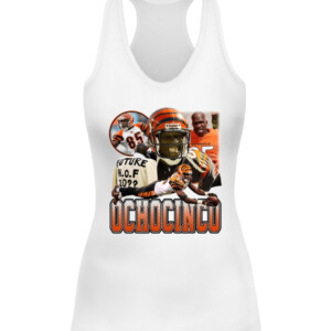 Chad Johnson OCHOCINCO SHIRT Tee Higgins Cincinnati Bengals CAWT white front.jpg