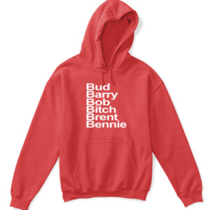 Bub & Barry & Bod & Bitch & Brent & Bennie Shirt 4 LEGENDS Brad Aoki Brett Neilon Bennie Wylie USC Trojans APKH red front.jpg