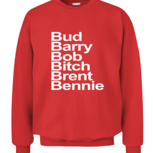 Bub & Barry & Bod & Bitch & Brent & Bennie Shirt 4 LEGENDS Brad Aoki Brett Neilon Bennie Wylie USC Trojans CACS red front.jpg