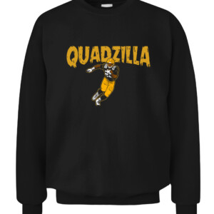 QUADZILLA SHIRT AJ Dillon Green Bay Packers CACS black front.jpg