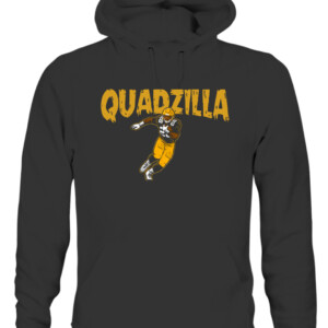 QUADZILLA SHIRT AJ Dillon Green Bay Packers CAUH black front.jpg