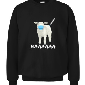 BAAAAA Sheep or sheeple anti vaccine or vax and facemask Essential T Shirt Anti Joe Biden CACS black front.jpg