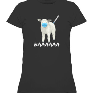 BAAAAA Sheep or sheeple anti vaccine or vax and facemask Essential T Shirt Anti Joe Biden CAWTS black front.jpg