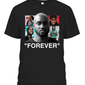 Virgil Abloh FOREVER Shirt Louis Vuitton Odell Beckham Jr Los Angeles Rams OBJ honored Virgil Abloh with his pregame outfit CABT black front.jpg