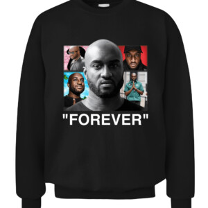 Virgil Abloh FOREVER Shirt Louis Vuitton Odell Beckham Jr Los Angeles Rams OBJ honored Virgil Abloh with his pregame outfit CACS black front.jpg