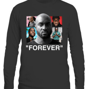 Virgil Abloh FOREVER Shirt Louis Vuitton Odell Beckham Jr Los Angeles Rams OBJ honored Virgil Abloh with his pregame outfit CALS black front.jpg