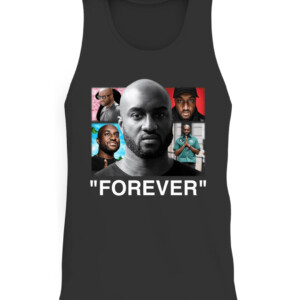 Virgil Abloh FOREVER Shirt Louis Vuitton Odell Beckham Jr Los Angeles Rams OBJ honored Virgil Abloh with his pregame outfit CATT black front.jpg