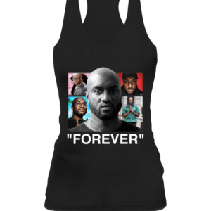 Virgil Abloh FOREVER Shirt Louis Vuitton Odell Beckham Jr Los Angeles Rams OBJ honored Virgil Abloh with his pregame outfit CAWT black front.jpg