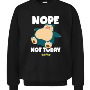 Nope Not Today Snorlax T Shirt CACS black front.jpg