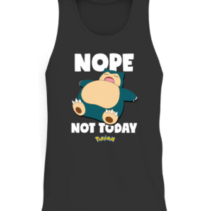 Nope Not Today Snorlax T Shirt CATT black front.jpg