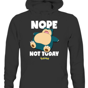 Nope Not Today Snorlax T Shirt CAUH black front.jpg