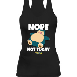 Nope Not Today Snorlax T Shirt CAWT black front.jpg
