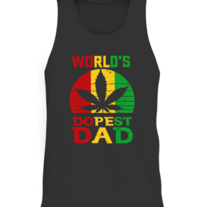 Weed World's Dopest Dad T Shirt Funny Leaf Fashion Shirt CATT black front.jpg