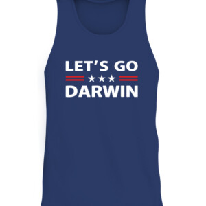 Lets Go Darwin Shirt Funny Sarcastic men Let’s Go Darwin T Shirt CATT navy front.jpg