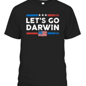 Lets Go Darwin US Flag Vintage Shirt CABT black front.jpg