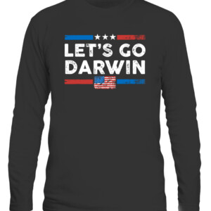 Lets Go Darwin US Flag Vintage Shirt CALS black front.jpg