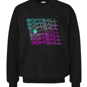 Funny Softball Player for Girls Youth and Teens T Shirt CACS black front.jpg