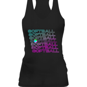 Funny Softball Player for Girls Youth and Teens T Shirt CAWT black front.jpg