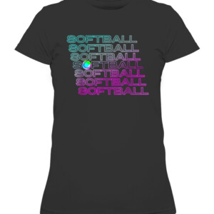 Funny Softball Player for Girls Youth and Teens T Shirt CAWTS black front.jpg